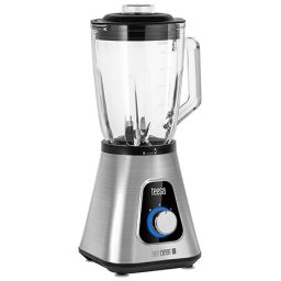 Blender Teesa Easy Expert Go 1300W 2x Viteze Bol Sticla 1.5l Recipient Mobil 600ml Argintiu