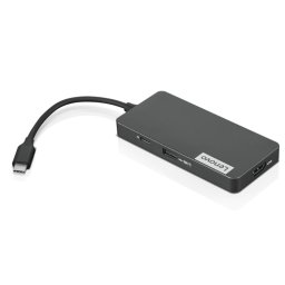 Docking Station Lenovo 7 in 1 USB 2.0 HDMI USB-C SD Card Reader USB 3.0 TF Card Reader 15W Negru