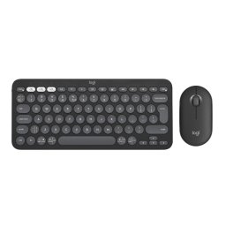 Kit Tastatura + Mouse Logitech Pebble 2 Combo Wireless Bluetooth Silent Click Negru