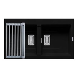 Set Chiuveta Granit + Suport multifunctional ROLL UP Pyramis KARTESIO 86x50 2B Carbon