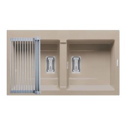 Set Chiuveta Granit + Suport multifunctional ROLL UP Pyramis KARTESIO 86x50 2B Sand Beige
