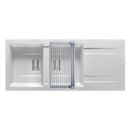 Set Chiuveta Granit + Suport multifunctional ROLL UP Pyramis KARTESIO 116x50 2B 1D Snow
