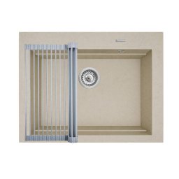 Set Chiuveta Granit + Suport multifunctional ROLL UP Pyramis SIROS 67x51.5 1B Beige
