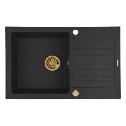 Chiuveta Granit Pyramis NAXOS 79x50 1B 1D Black Gold