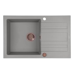 Chiuveta Granit Pyramis NAXOS 79x50 1B 1D Grey Copper