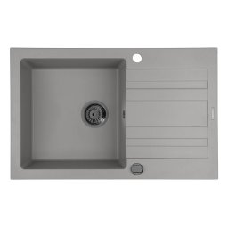 Chiuveta Granit Pyramis NAXOS 79x50 1B 1D Grey Gun Metal