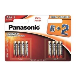 Baterii Alcaline Panasonic Pro Power LR03PPG/8BW AAA 1.5V Blister 8 Bucati