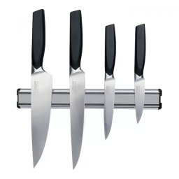 Set 4 Cutite Rondell RD-1159 Cu Suport Magnetic Otel Inoxidabil Argintiu