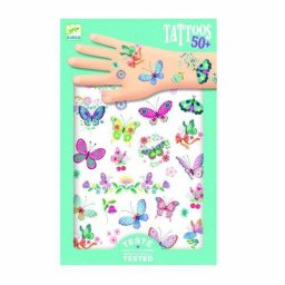 Set Tatuaje Temporare Djeco Fluturi pentru Copii Non Alergice Multicolor