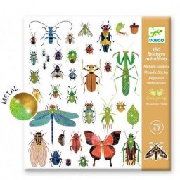Set 160 Autocolante Djeco Insecte Detalii Metalice Multicolor