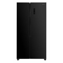 Side by Side Heinner HSBS-HM532NFGBKE++ Full No Frost Compresor Inverter 532l Clasa E Display Touch Sticla Neagra