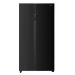 Side by Side Heinner HSBS-HM532NFBKE++ Full No Frost Compresor Inverter Clasa E LED Control Touch 532l Negru