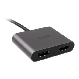 Hub USB AKASA x2 HDMI Type A USB 3.0 Type C 18cm Gr