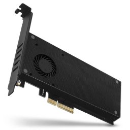 Adaptor AXAGON PCIe (4x) PLUG SATA (data) PLUG M.2 SOCKET NVMe PCIe 3.0, SATA I SATA II (3G) SATA III (6G) Negru