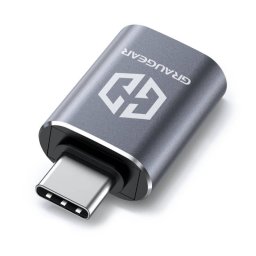 Adaptor Graugear 1x USB-C 1x USB-A Aluminiu Gri
