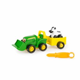 Jucarie de Asamblat TOMY John Deere Construiti Un Prieten Bonnie Tractorul cu Remorca Verde/Galben