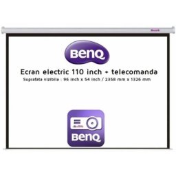 Ecran De Proiectie BenQ Screen Projector 110inch 235.8 x 132.6cm 16:9 Electric Telecomanda