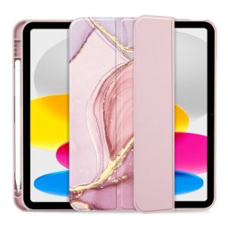 Husa tableta TECH-PROTECT Smartcase Pen compatibila cu iPad 10.9 inch 2022 Marble