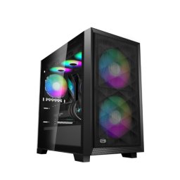 Carcasa PCCOOLER Mini Tower mATX Sticla Securizata ARGB Negru