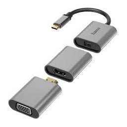 Adaptor 6 in 1 Hama Connect2Go USB-C Mini-DisplayPort HDMI VGA Gri