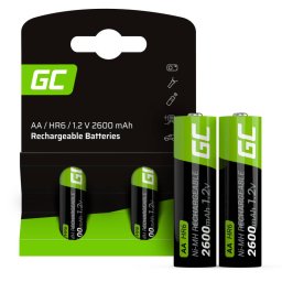 Set Acumulatori Reincarcabili Green Cell GR05 2x AA HR6 2600mAh Negru/Verde