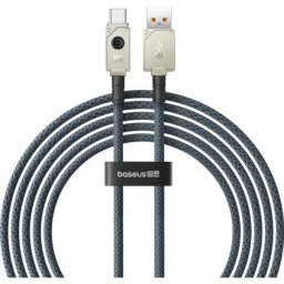 Cablu de Date / Incarcare Baseus Unbreakable Fast Charging pt Smartphone USB la USB Type-C 100W 2M Braided Gri
