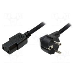 Cablu de Alimentare Logilink CP090 Intrare Schuko Iesire C13 10A Testat VDE Negru