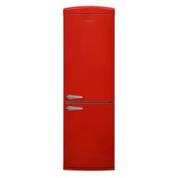 Combina Frigorifica Studio Casa Retro H190Cm 330L No-Frost LED Clasa E Rosu