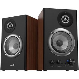 Boxe Genius 2.0 RMS 36W (2 x 18W) Amplificare Integrata Lemn Maro/Negru