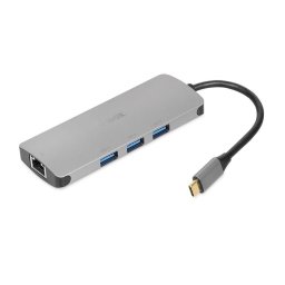 Hub USB Ibox IUH3RJ4K USB 3.2 Gen 1 Type-C 100W Gri