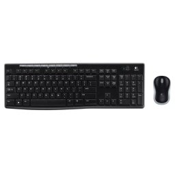 Kit Tastatura si Mouse Logitech MK270 Wireless Combo Layout English UK Negru/Gri