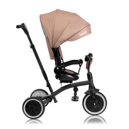 Tricicleta Copii Lionelo Tris Plus Ultrapliabila Multifunctionala Pana La 25Kg Inclinare Spatar Suport Picioare Rotire 360 9Luni-5Ani Bej