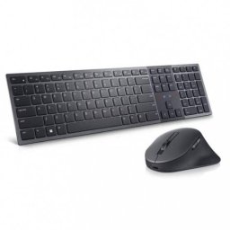 Kit Tastatura si Mouse Dell KM900 Premier Collaboration Wireless Layout US International Negru/Gri
