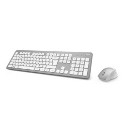 Kit Tastatura si Mouse Hama KMW-700 Wireless QWERTY Layout US Alb/Argintiu