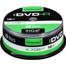 Mediu Optic Intenso Cake Box DVD-R 25 Bucati 4.7GB 16x