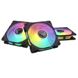 Set 3 Ventilatoare ASUS TUF Gaming TR120 aRGB Reverse 120mm Negru
