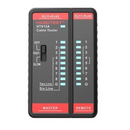 Tester pentru cabluri de reÈea HT812A RJ45/RJ14/RJ12/RJ9 Habotest LCD Black Red