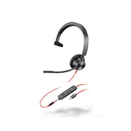 Casti HP Poly Blackwire 3315 Monaural USB-C +3.5mm Plug +USB-C/A Adapter