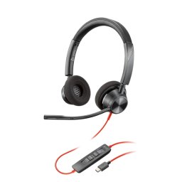 Casti HP Poly Blackwire 3320 Stereo Microsoft Teams Certified USB-C +USB-C/A Adapter