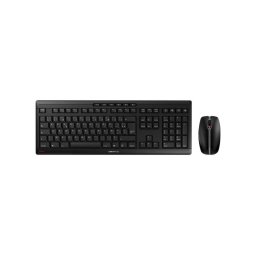 Kit Tastatura si Mouse Cherry JD-8560EU-2 Stream Desktop Rechargeable Wireless Layout US Euro Negru