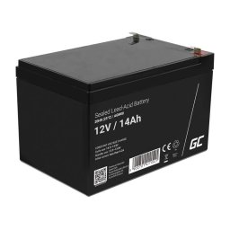 Baterie Reincarcabila Green Cell AGM 12V 14Ah Fara Mentenanta pentru UPS ALARM Negru