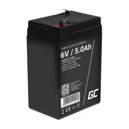 Baterie Reincarcabila Green Cell AGM 6V 5Ah fara Mentenanta pentru UPS ALARM Negru