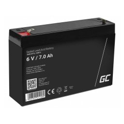 Baterie Reincarcabila Green Cell AGM 6V 7Ah fara Mentenanta pentru UPS ALARM Negru