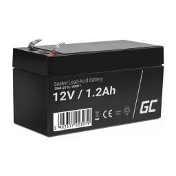 Baterie Reincarcabila Green Cell AGM 12V 1.2Ah fara Mentenanta pentru UPS ALARM Negru