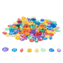 Jucarie Educativa TickIT Pietre pretioase translucide 144 piese +3 ani