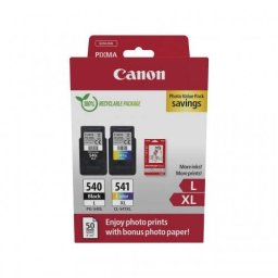 Pachet 2 Cartuse Cerneala Canon Photo PG-540L + CL-541XL 5224B012AA + Hartie Foto 10x15 50 Coli Negru/Color