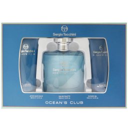 Pachet SERGIO TACCHINI Ocean Club apa de toaleta 100 ml + gel de dus 100 ml + lotiune dupa barberit 100 ml H