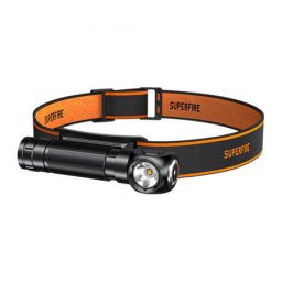 Lanterna Frontala Superfire TH04 2-in-1 600lm USB-C Negru