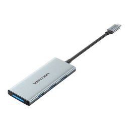 Hub Extern Vention TOPHB USB-C la 1x HDMI 3x USB 3.0 Slot SD/MicroSD Cablu 15CM Gri