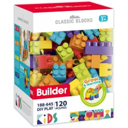 Set de Constructie Bufnitel Classic Blocks 120 Piese 3Ani+ Multicolor